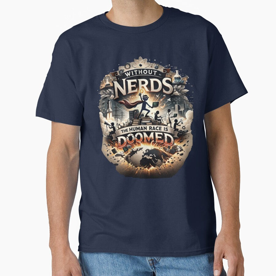 Without Nerds the Human Race Is Doomed Color Graphic by WithoutTheNerds