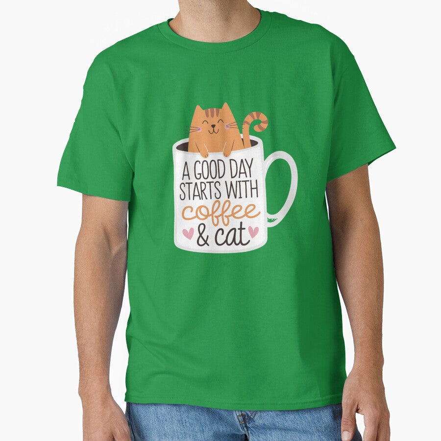 Orange Cat coffee Lover, Cute Cat humor, cat lover, cat mom, cat dad, cat family, feline lover by johnnie2749