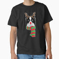 Funny Christmas Dog Xmas Reindeer Border Collie Holiday Gift by haselshirt