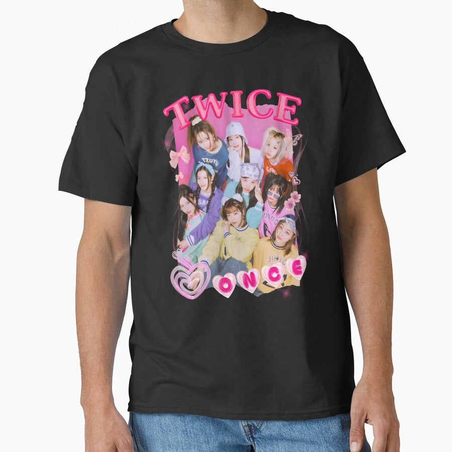 TWICE Kpop Girl Group Pink Collage Design by AJUNICE STUDIO