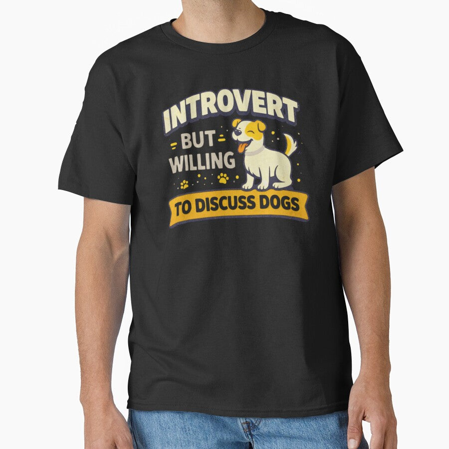 Introvert But Willing To Discuss Dogs– Funny Dog Lover Introvert by AdicretorDesign
