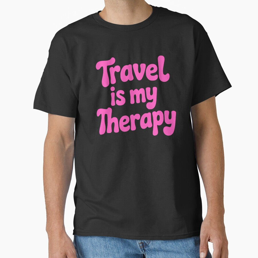 Travel Is My Therapy! Pink Girly by PMCreative
