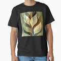 Elegant Boho Warm Earthtones Stylized Leaves Design Art by DEC02