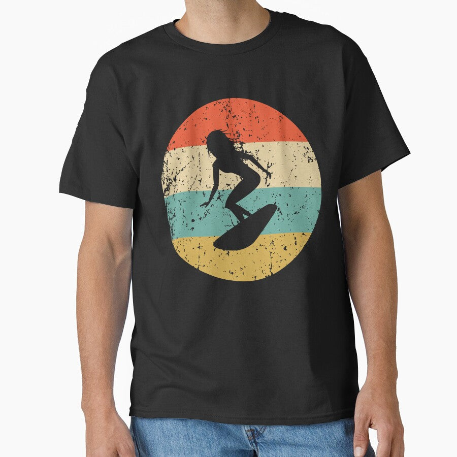 Surfing Girl Vintage Retro Surfer by ShaneGuzman