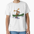 Funny Moose Canoeing Cartoon by Nature's Fancy