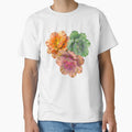 Three Pastel Flower Heads – Boho Floral Illustration by Gadet100