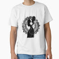 Mandala Music Girl Silhouette – Headphones Zen Boho Line Art by inkoutninja