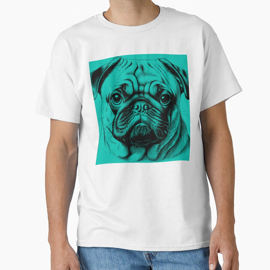 Portrait of a Pug by Flower Magic