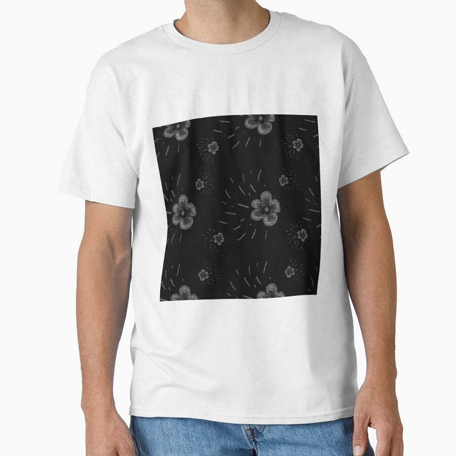 Flower flora stroke minimal sketch black pattern by Yana Mustafina | Boho Soulful Designs