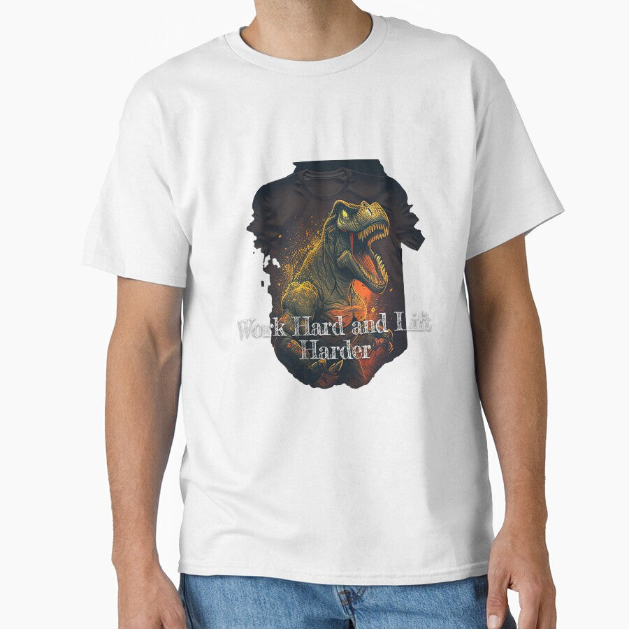 XWork Hard and Lift HarderDesignBodybuilding Fitness Gym Workout Exercise Merch Print Design by tengamerx