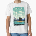 Jasper National Park Vintage Minimal Retro Travel Poster by Stadify