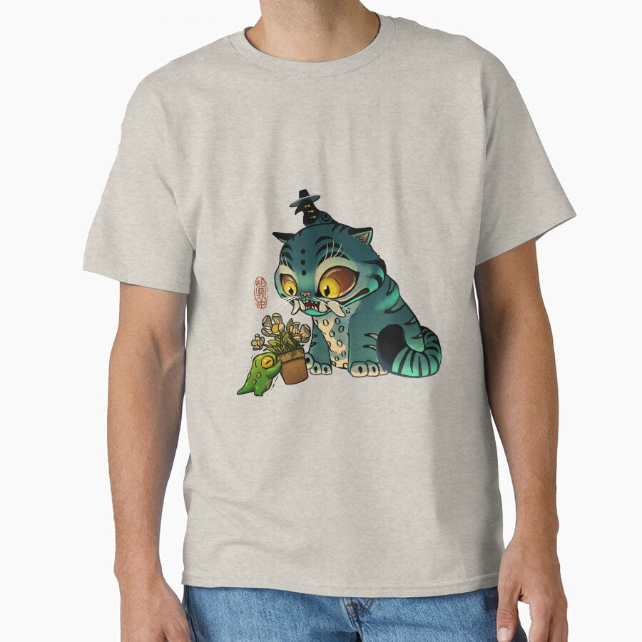 Korean Tiger and Magpie Derpy and Sussie Demon Hunters KPop Asian Fantasy Frog Illustration by DingHuArt