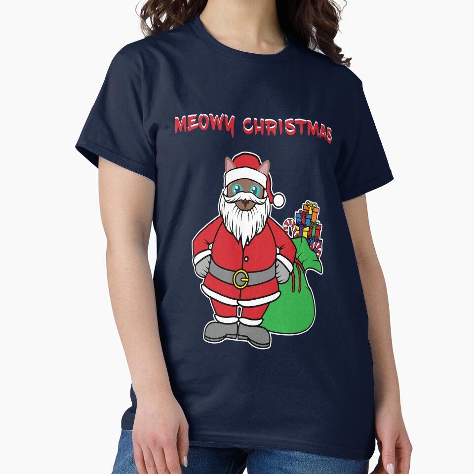Meowy Christmas - Cat Santa Merry Christmas by madtoyman