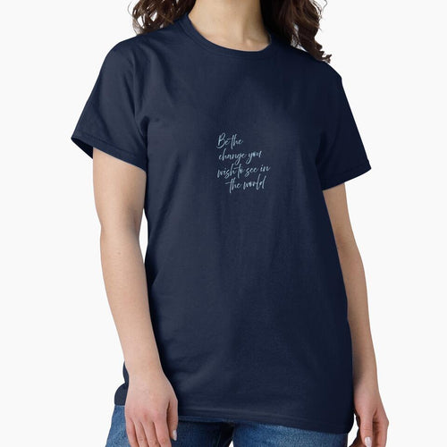 "Be the change you wish to see in the world" - Mahatma Gandhi Quote Sticker by sophielarratt
