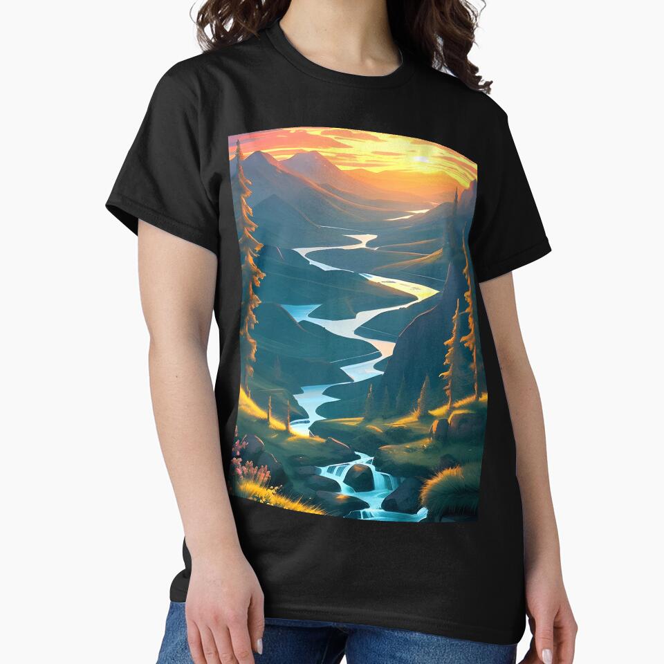 Minimalistic River Valley Poster by supeart