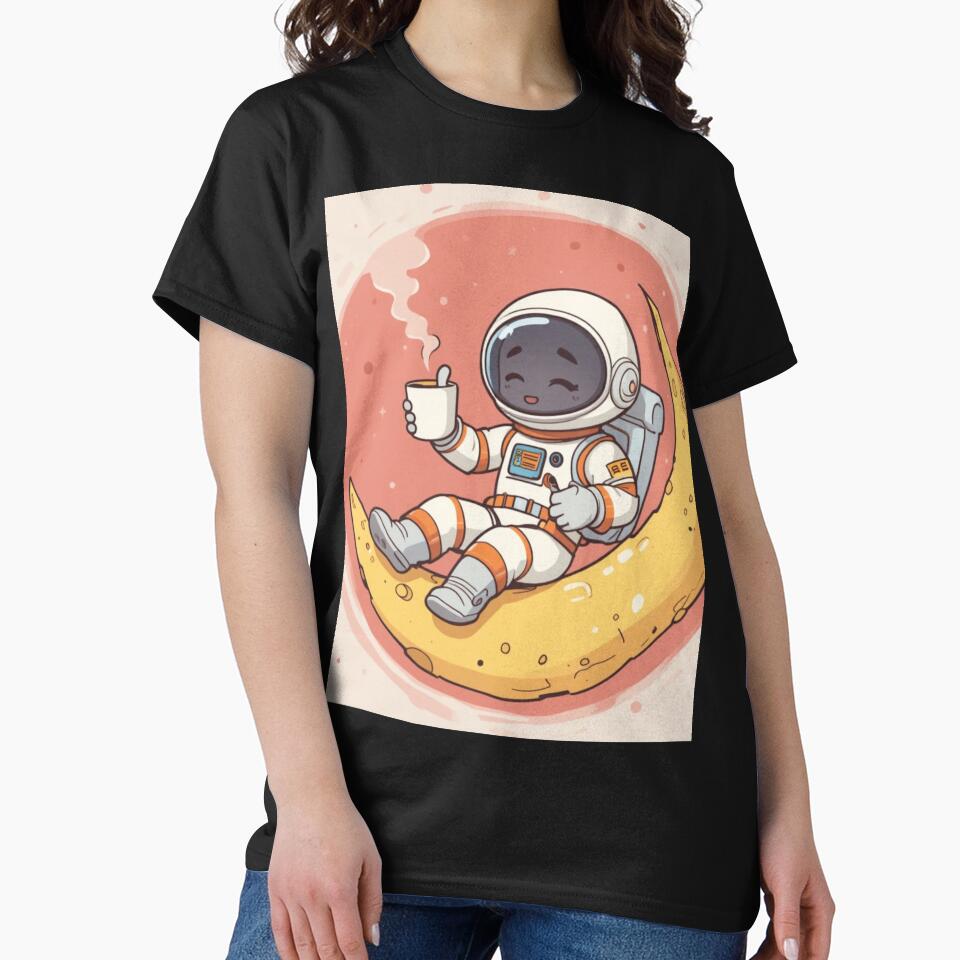 Chill Astronaut Coffee on the Moon by PixelVibe782