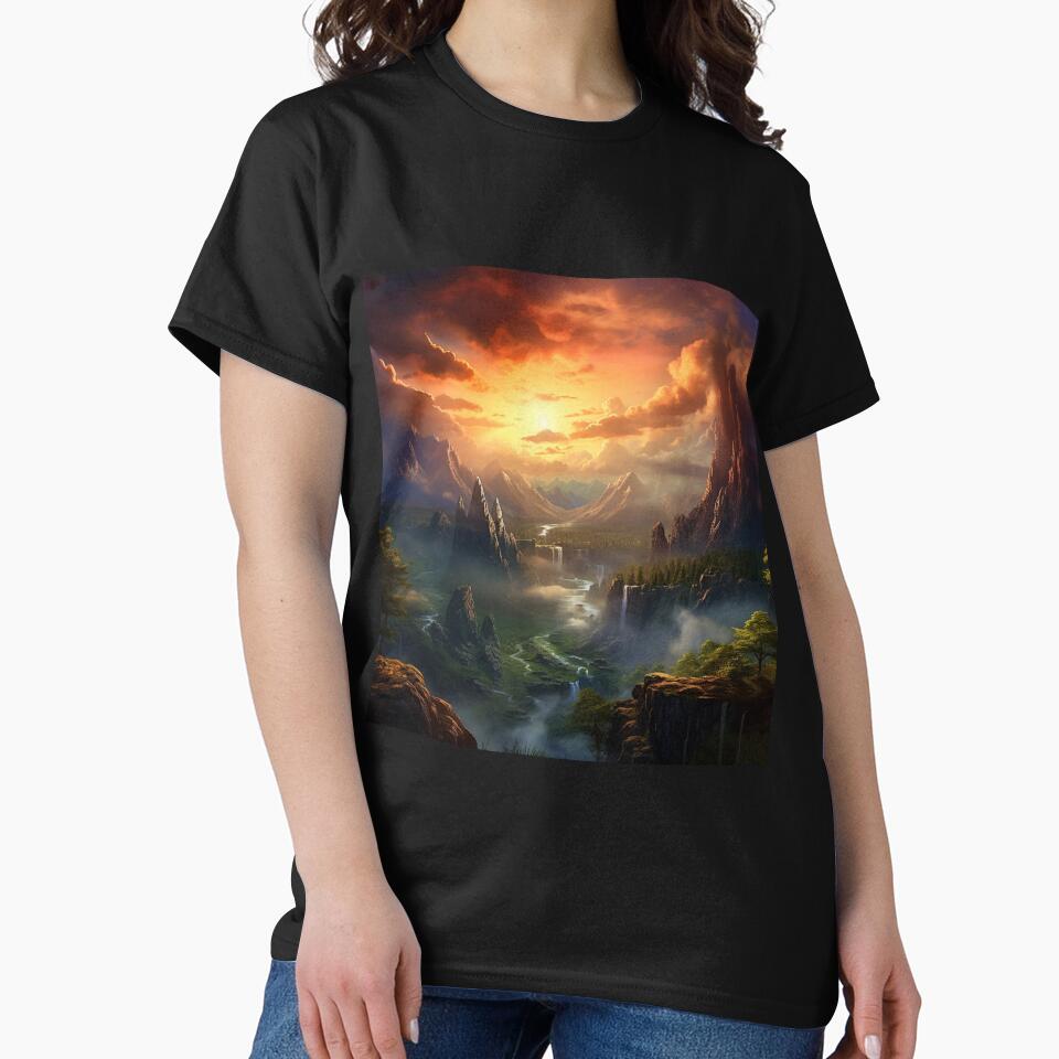 Fantasy Landscape - Beautiful Sunset Valley by Fantasy Masterpiece