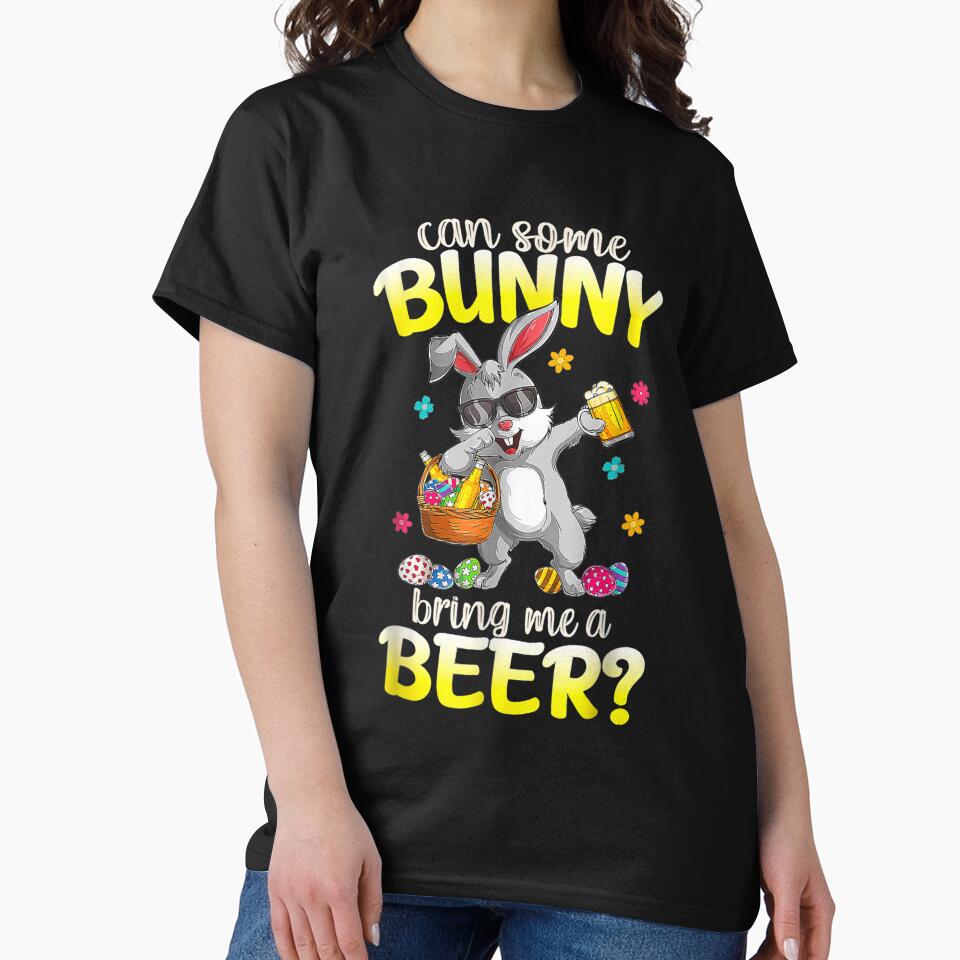 Can Some Bunny Bring Me A Beer Dabbing Rabbit Easter Day by doriaali