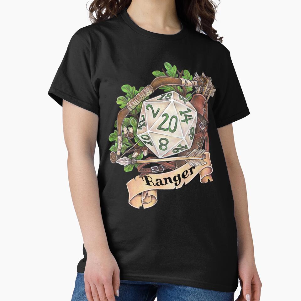 Role-playing game tabletop D20 dice gift Ranger by ZadzeneaArt