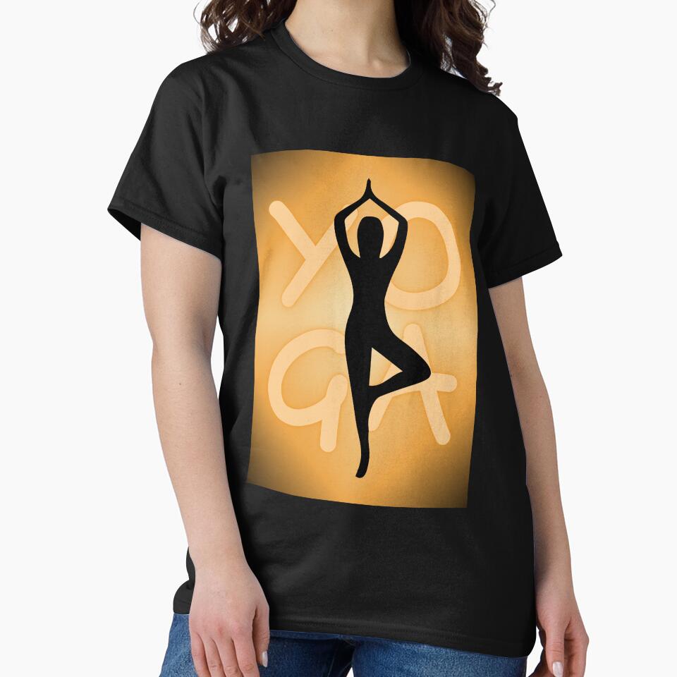 Yoga Pose Neon Orange Yoga Lettering by SoccaTamam