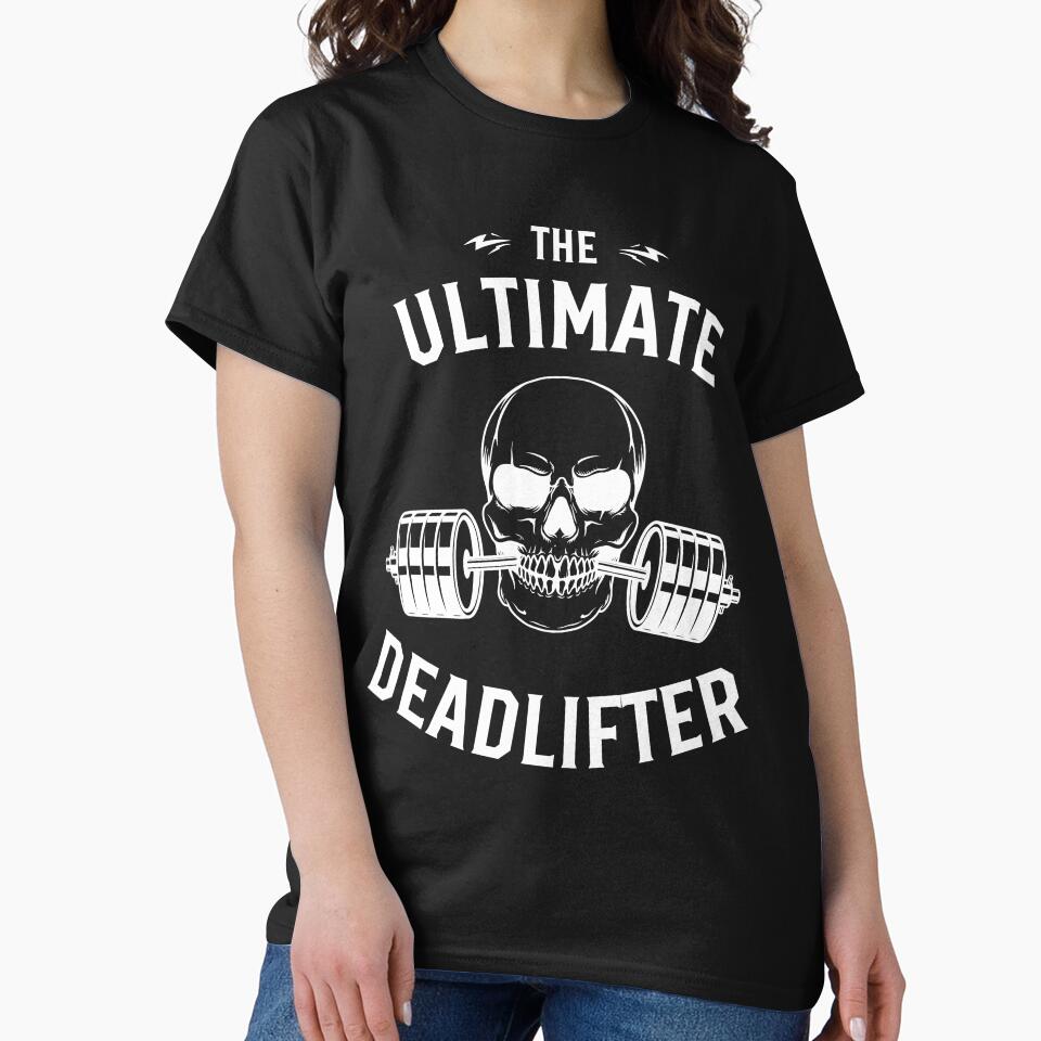 Black White Red Modern Aesthetic Skull Illustration Fitness T-Shirt by moro-arts