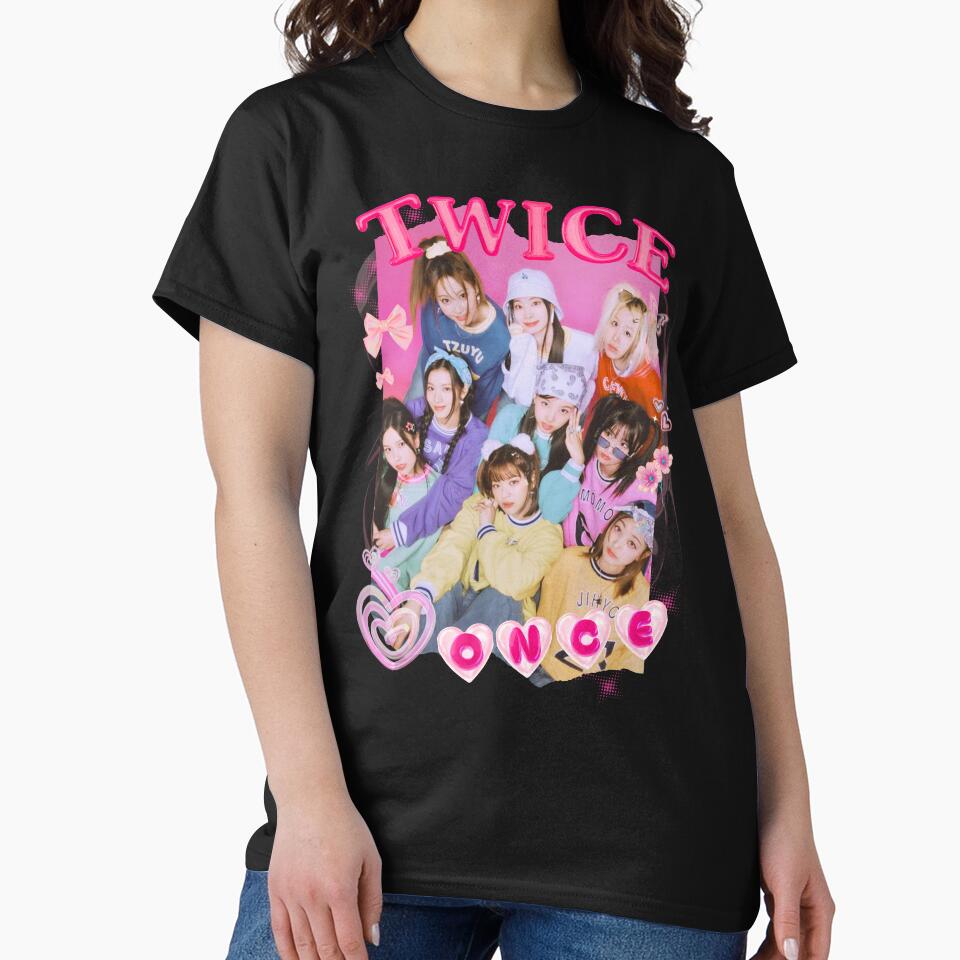 TWICE Kpop Girl Group Pink Collage Design by AJUNICE STUDIO