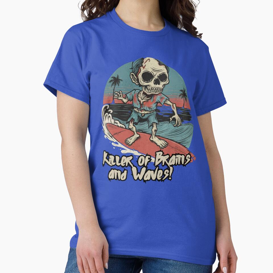 Surfing Zombie, killer of waves and brains, surf by Meandmyshop