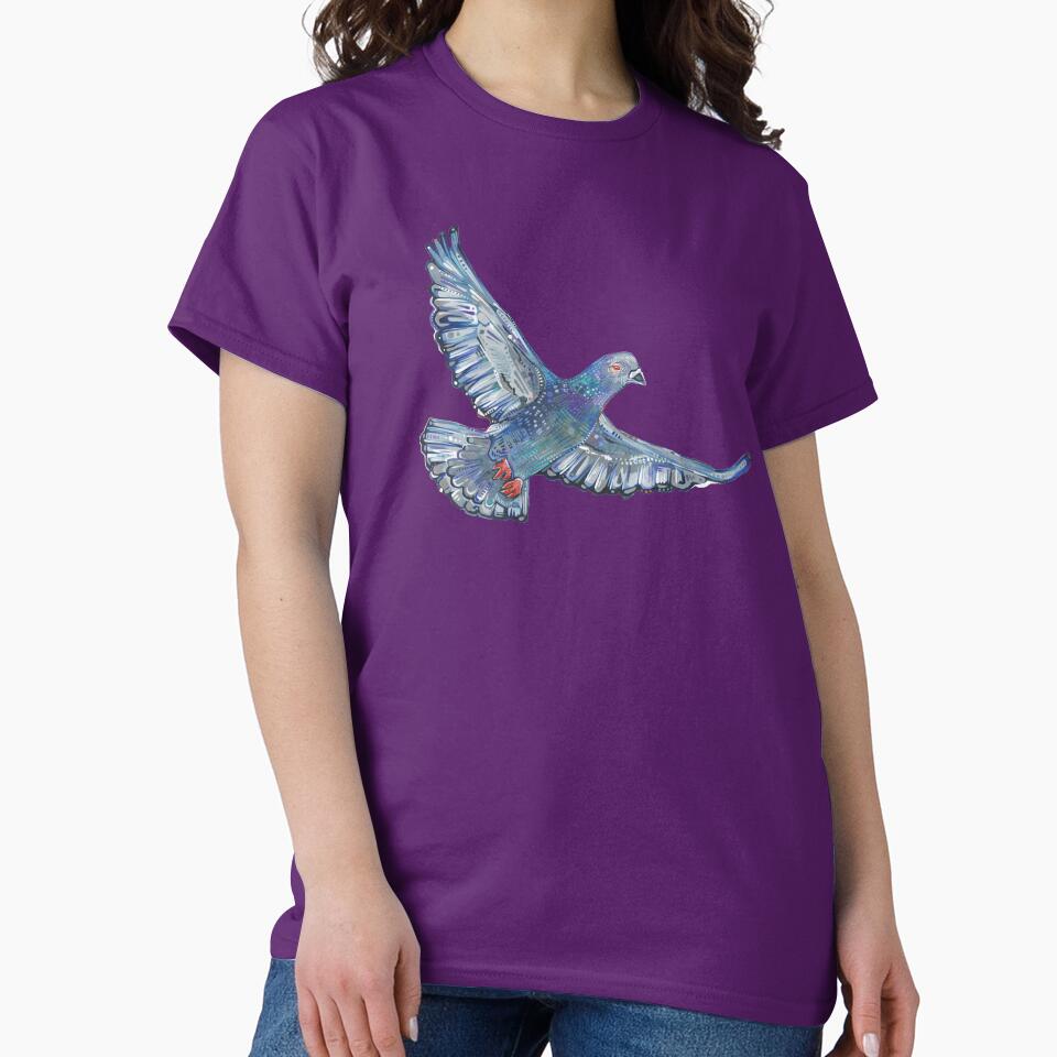 Flying Rock Pigeon by Gwenn Seemel