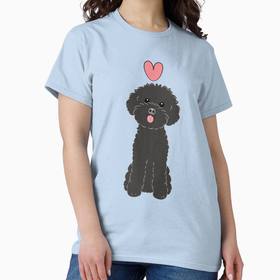 LOVE Black Toy Poodle by Lulupainting