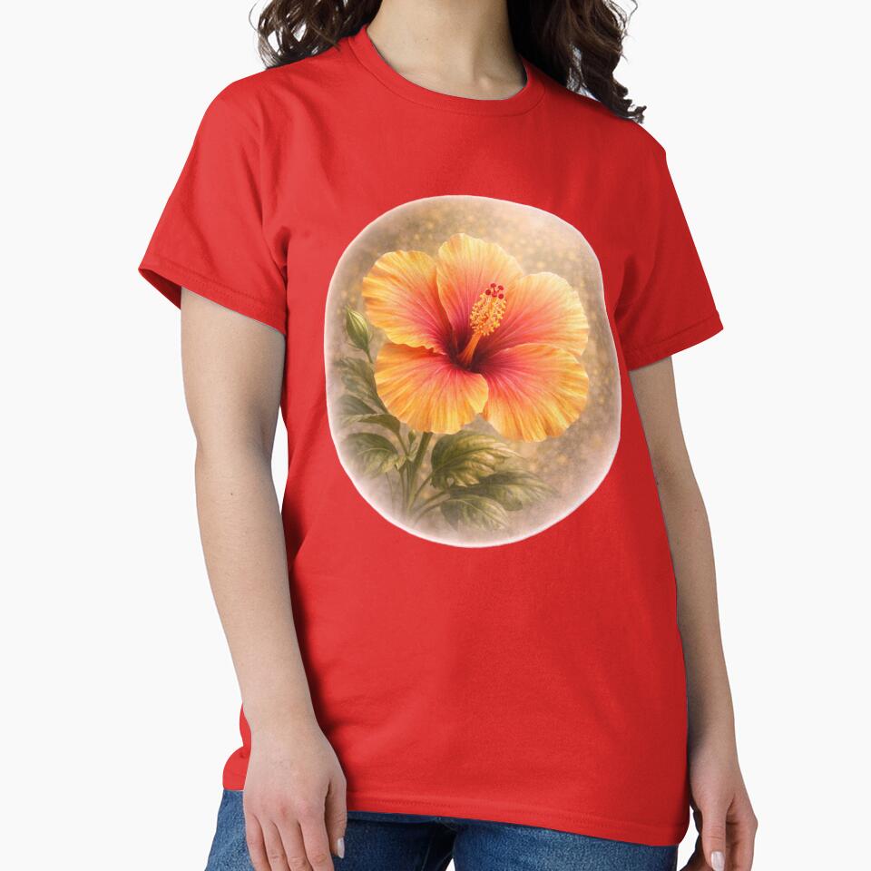 Tropical Hibiscus Bloom – Radiant Floral Portrait by TheJoyfulPen