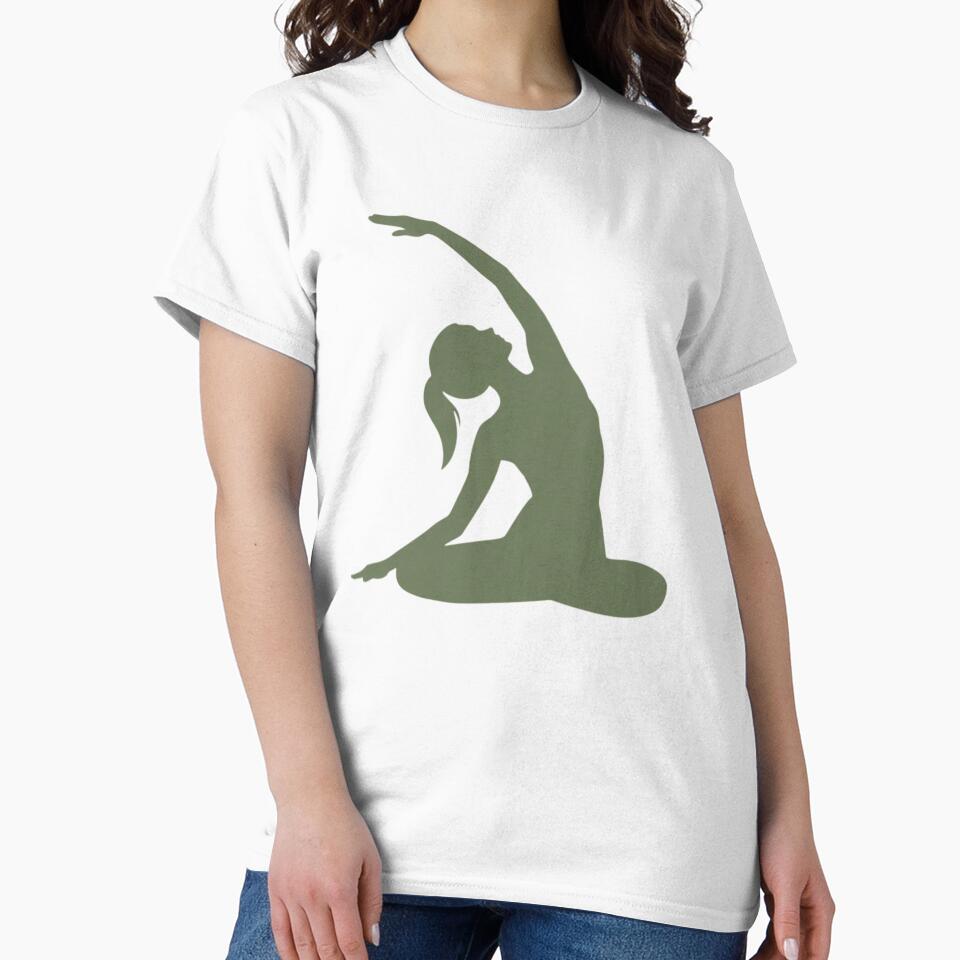 Gentle Yoga Side Stretch – Minimal Wellness Art by Amevvoo