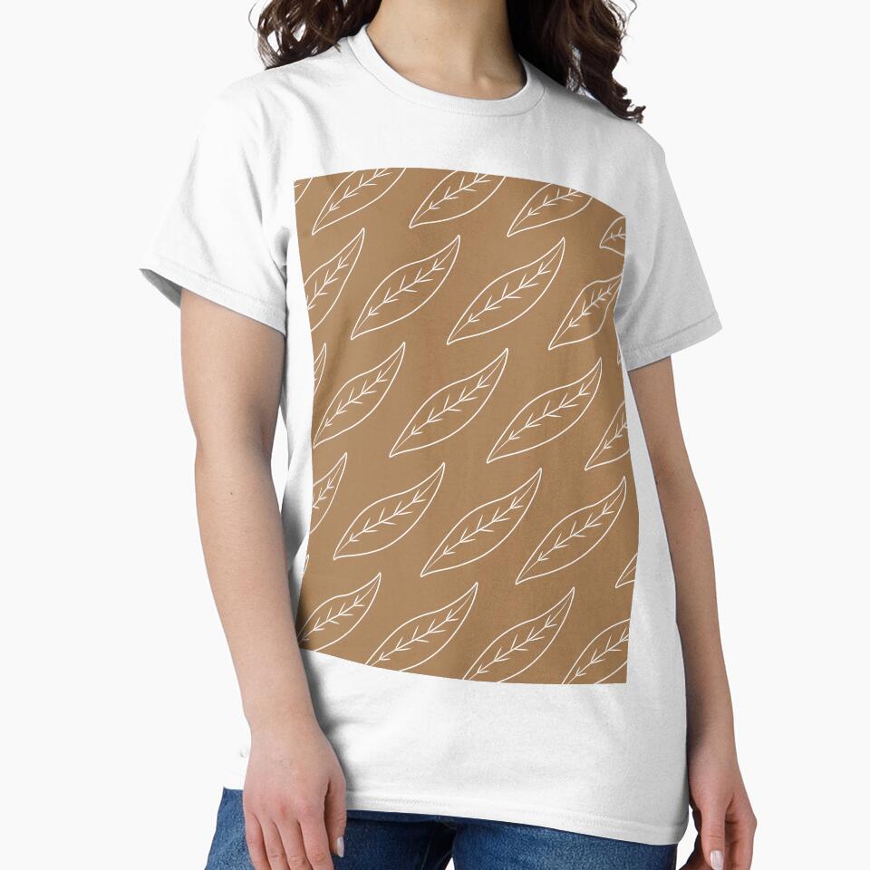 Minimalist Floral Pattern Dark Brown by SoloTravelerSt