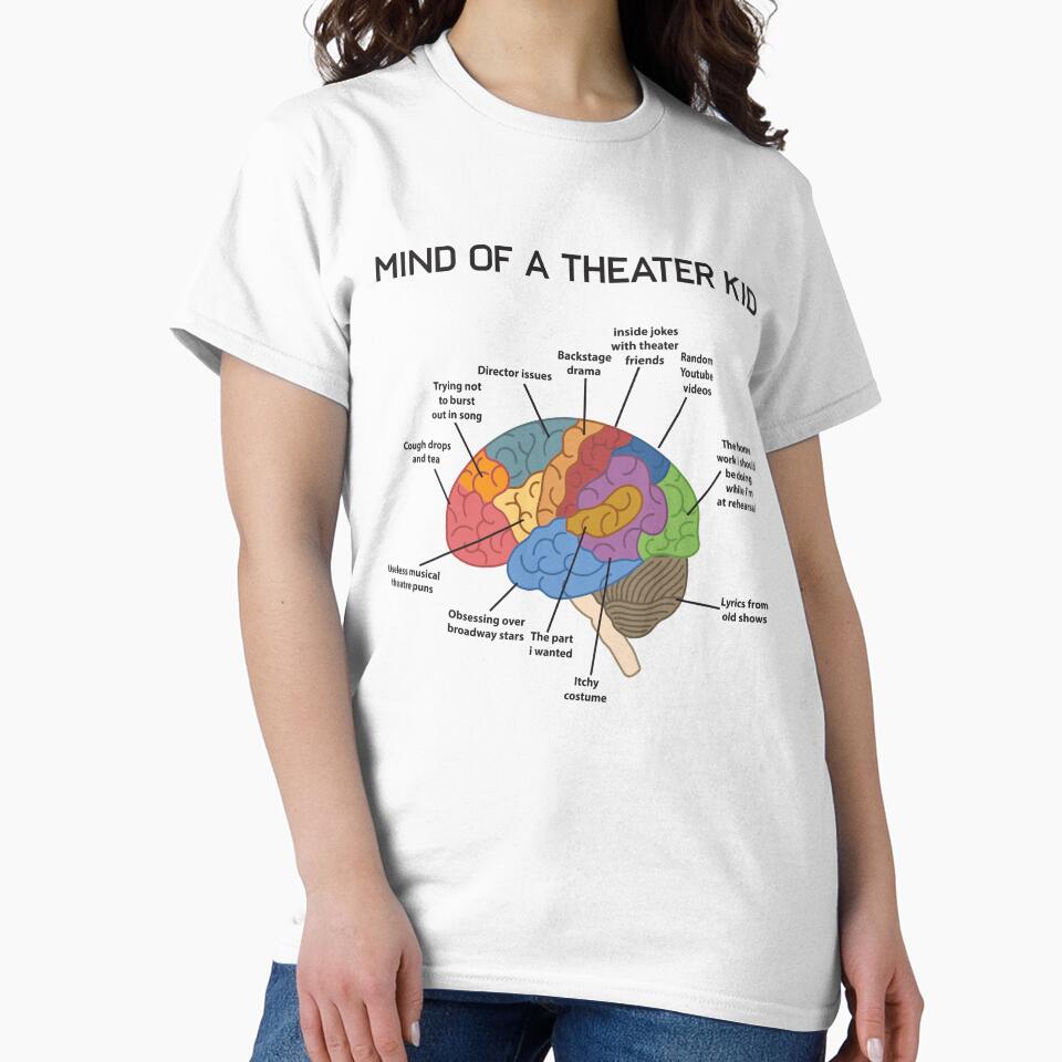 Mind of A Theater Kid Funny Musical Broadway Theater Nerd Actor Actress Drama Tee Gift by mrsmitful