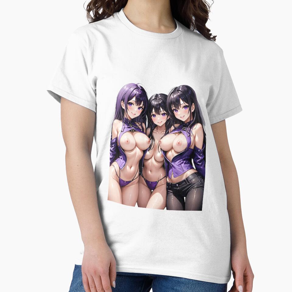 Sexy Anime Girl Sticker for Your Hentai Collection: Discover Waifu, Oppai, and Kawaii Art Sticker by V2Banksy
