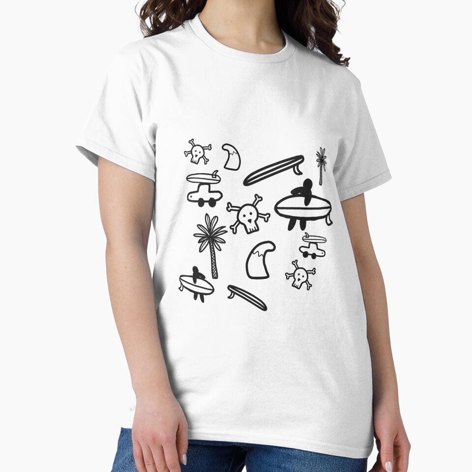 Surf surfing minimalist drawing design crazy by Tropical Blood
