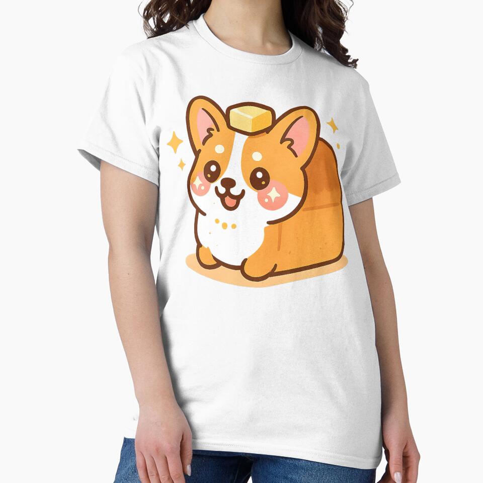 Cute Kawaii Corgi, Bread Loaf Corgi, Kawaii Corgi by graphic-genie
