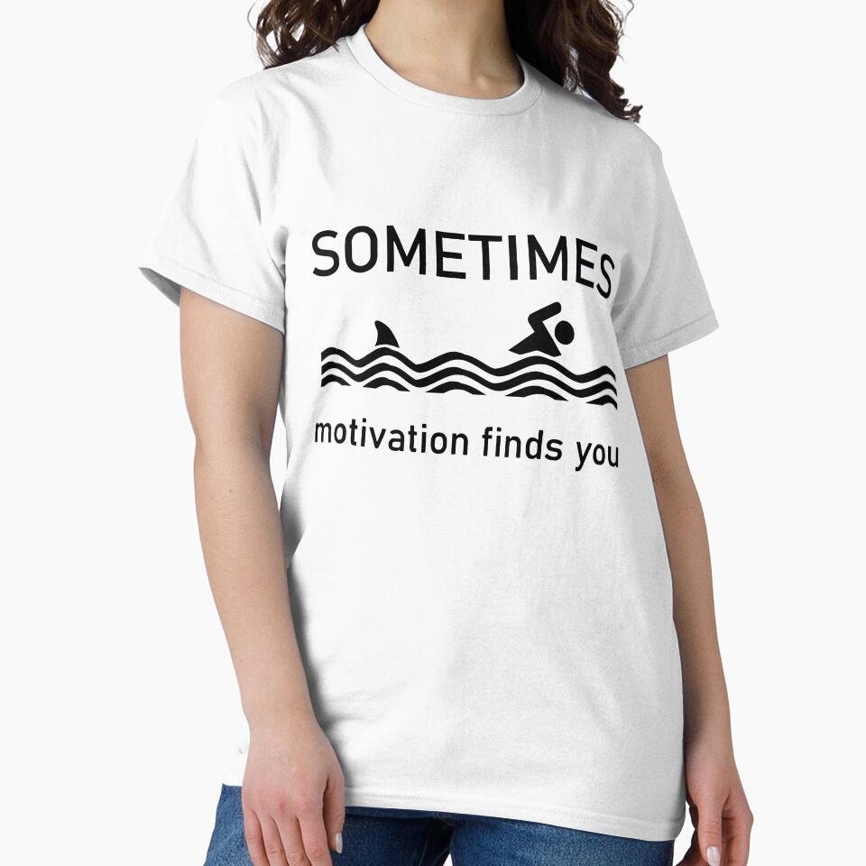 Sometimes Motivation Finds You swimming art by BeatrixKnoll