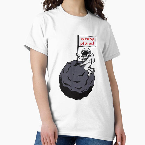 Astronaut Sitting On Rock Holding Wrong Planet Flag by SassyArtistry