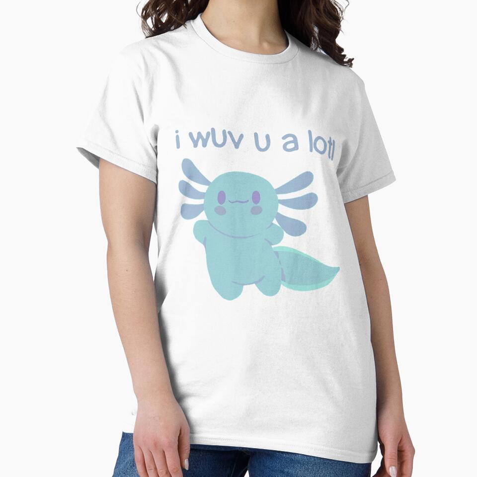 I wuv you a lotl - Cute Axolotl - I love you by EvergreenRevolt