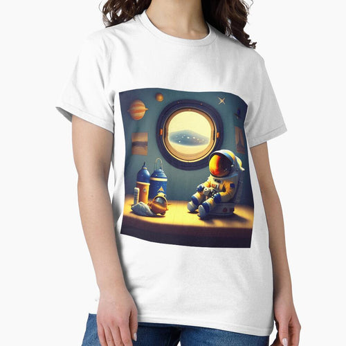 astronaut reflects on their past adventures and achievements by qatjamack0