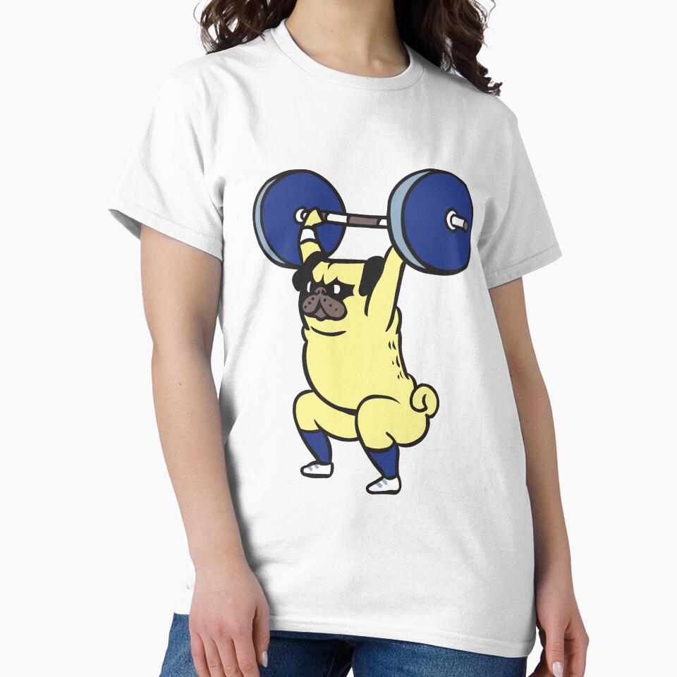 The snatch weightlifting Pug by Huebucket