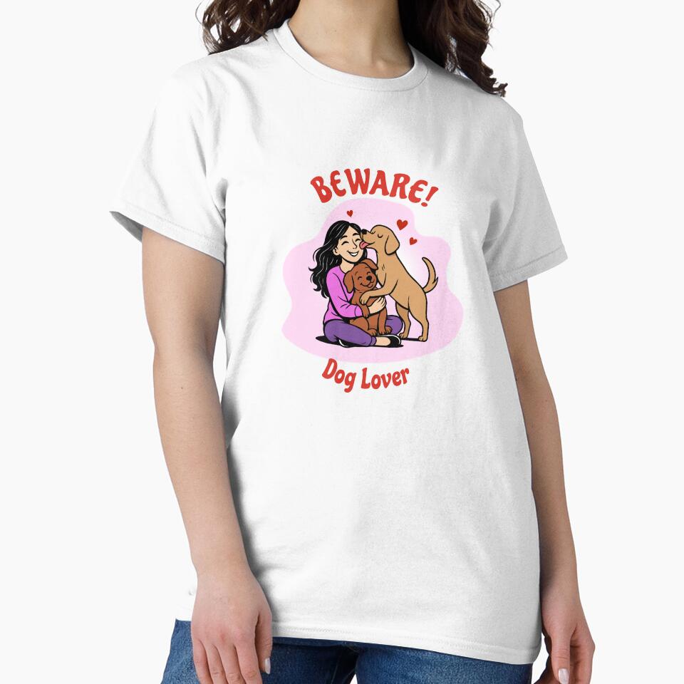 Beware! Dog Lover Girl | Cute Pet Art by Lily's World
