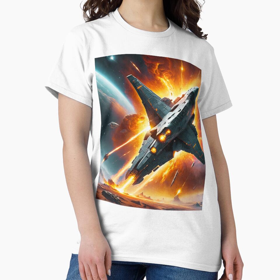 War Ships: The Future of Space Battle Ships on fire by HeHe-Creators