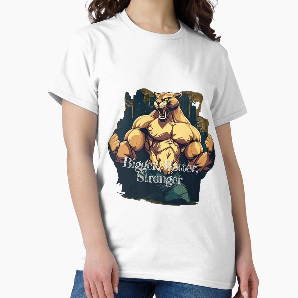 Bigger, Better, StrongerDesignBodybuilding Fitness Gym Workout Exercise Merch Print Design by tengamerx