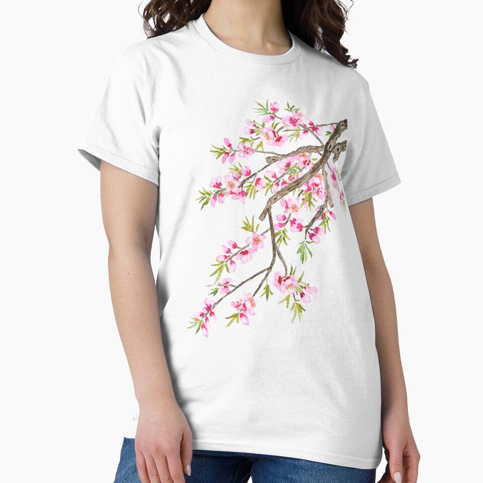 hand painted pink peach blossom 2020 by ColorandColor
