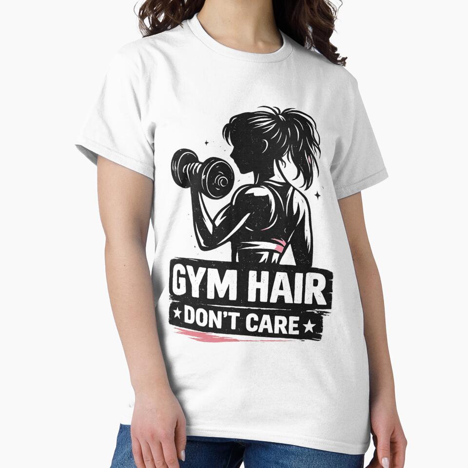 Gym Hair Don't Care – Funny Women Gym Design by Shopchid