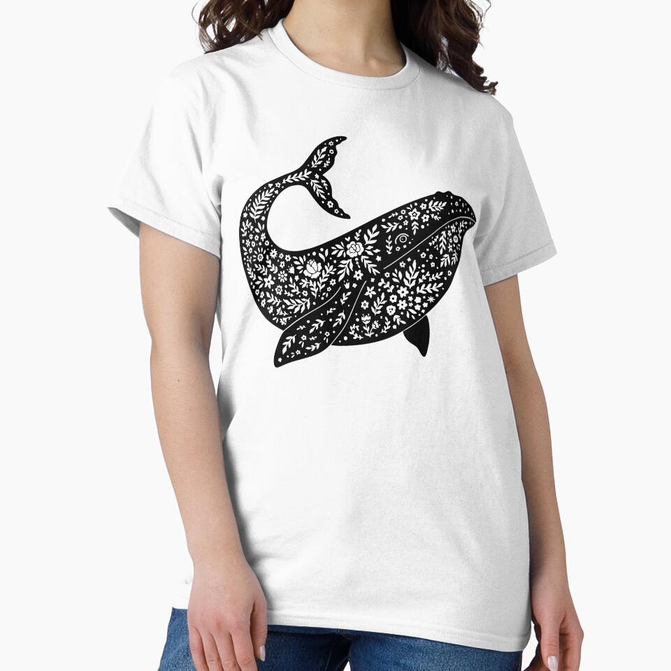 Whale Boho Floral by NobleForte