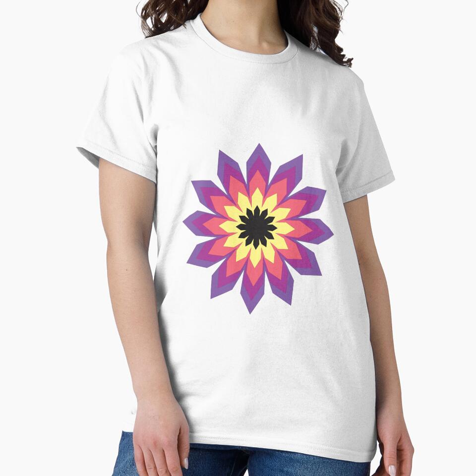 bright colorful graphic flower (Yellow, pink, black, purple) by Ati-Ipsa