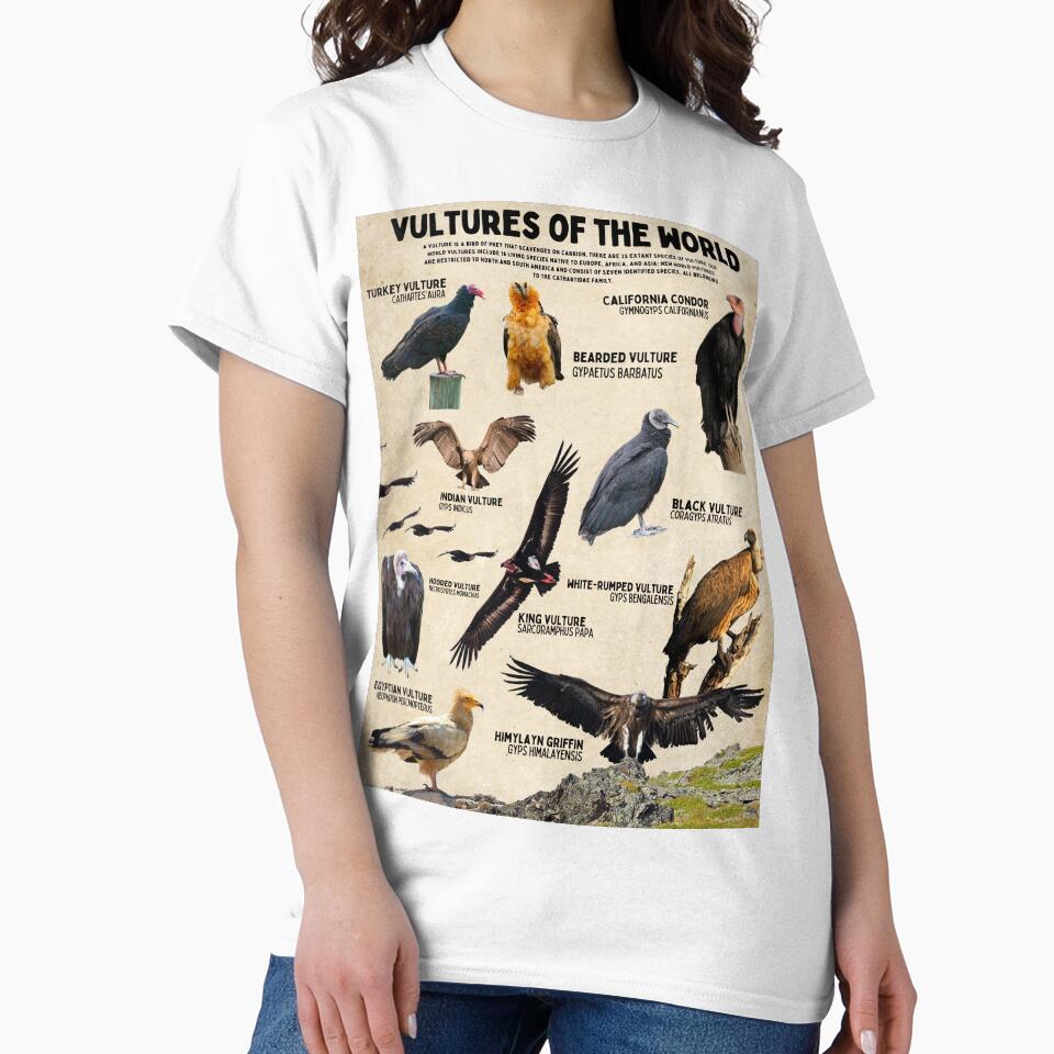 Vultures of the World Birder Ornithology Scientific Diagram Poster by wesleykshaver