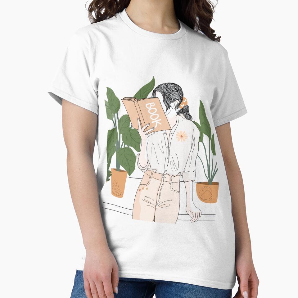 Boho Woman reading a book by MoonCatLab